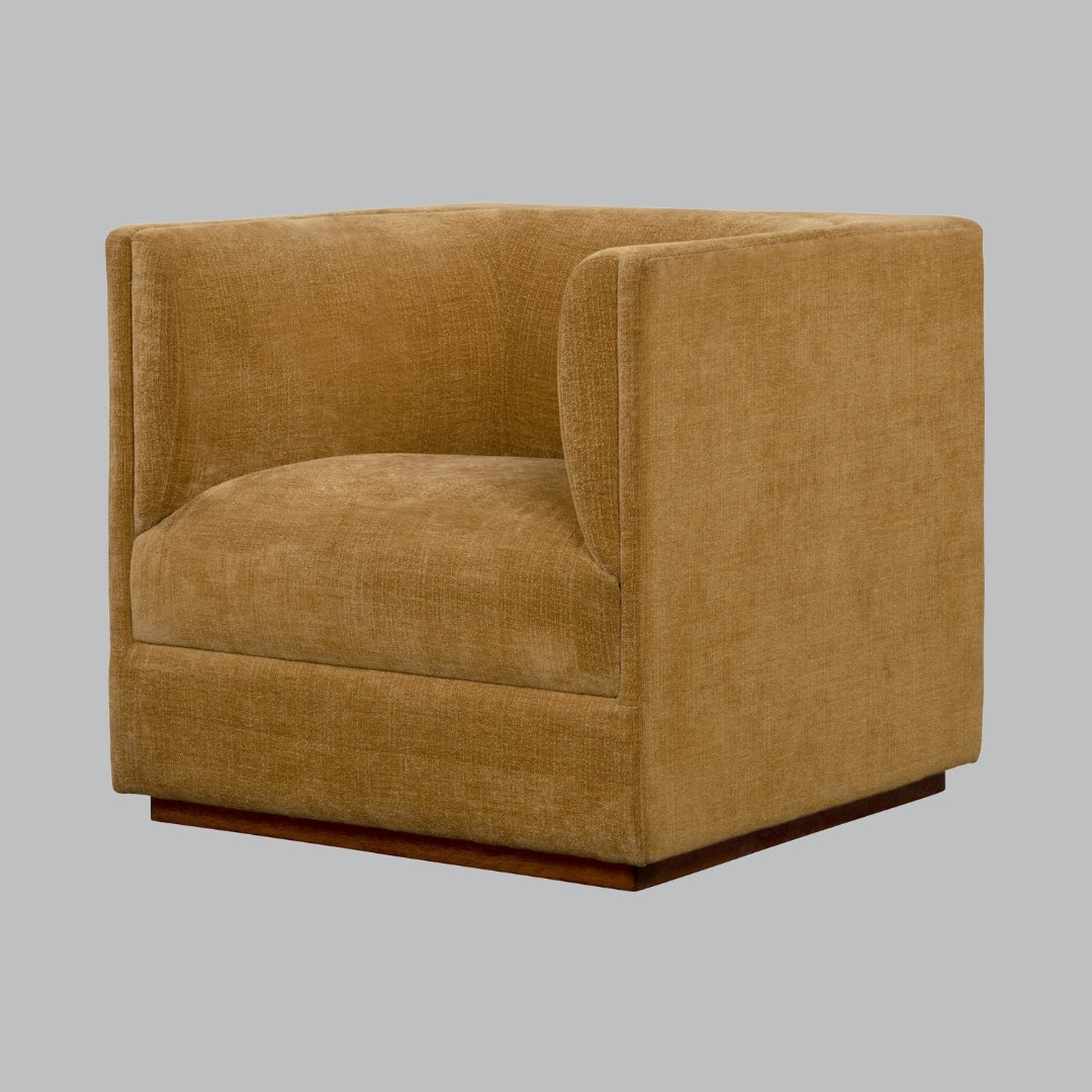 Alto Chenille Straw Fabric Arm Chair