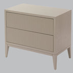 Elyssia Wood Veneer 2 Drawer Wide Bedside Table