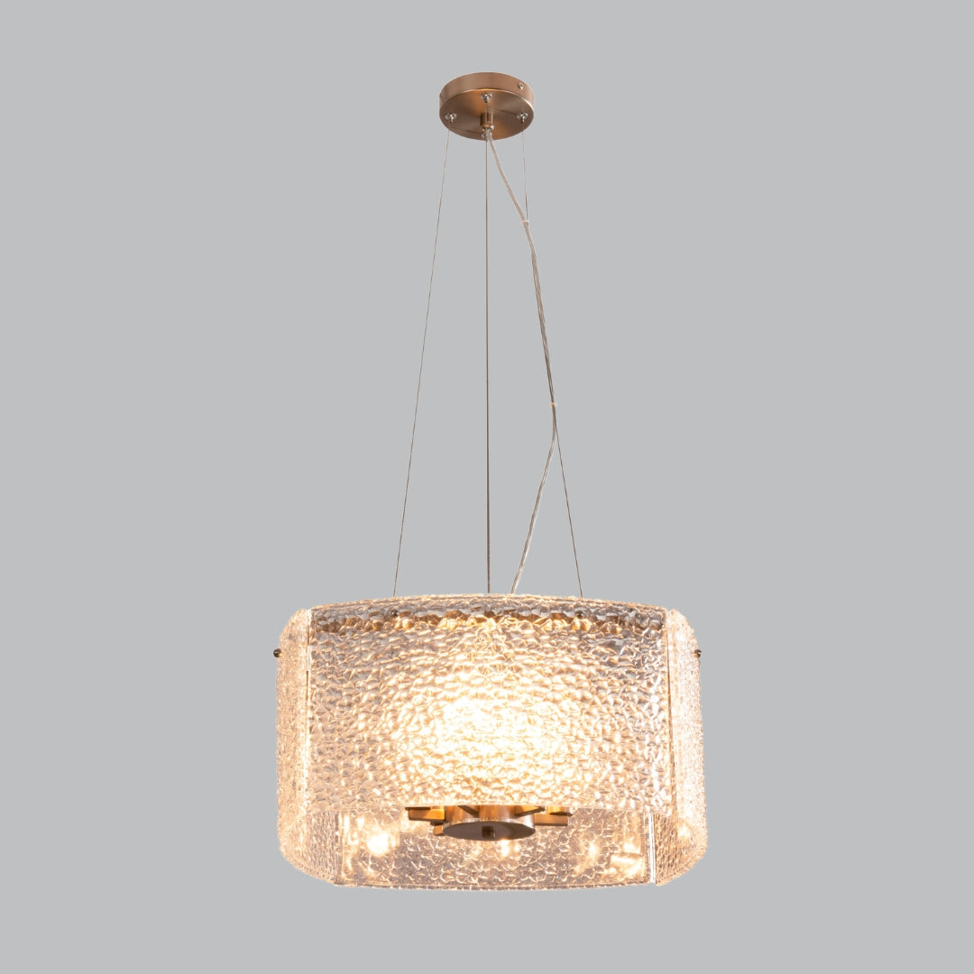 Aven Brushed Bronze and Glass Pendant Light
