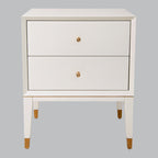 Orla Brushed Brass 2 Drawer Side Table