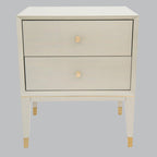 Orla Brushed Brass 2 Drawer Side Table