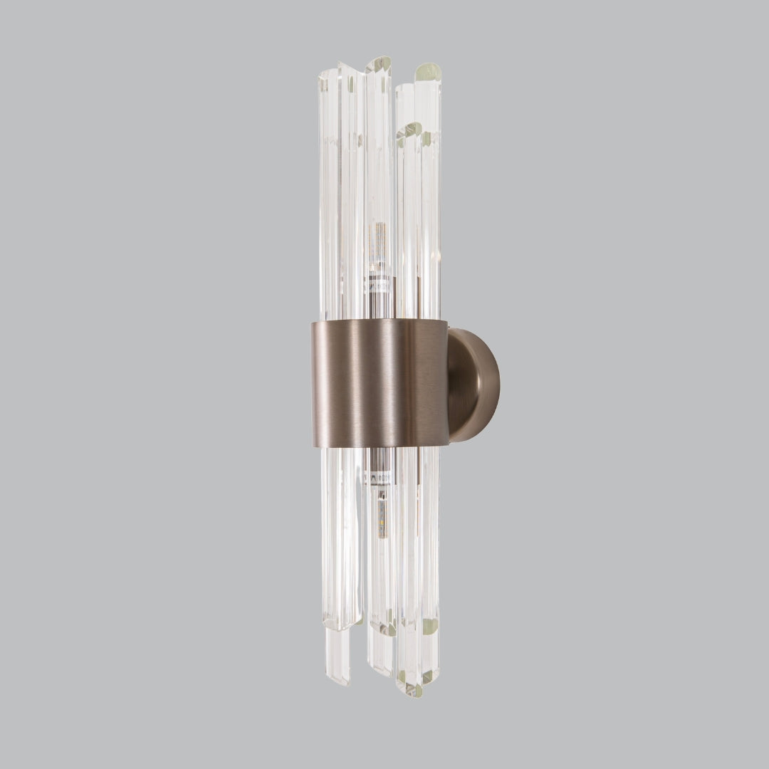 Lysa Brushed Bronze and Glass Wall Lamp