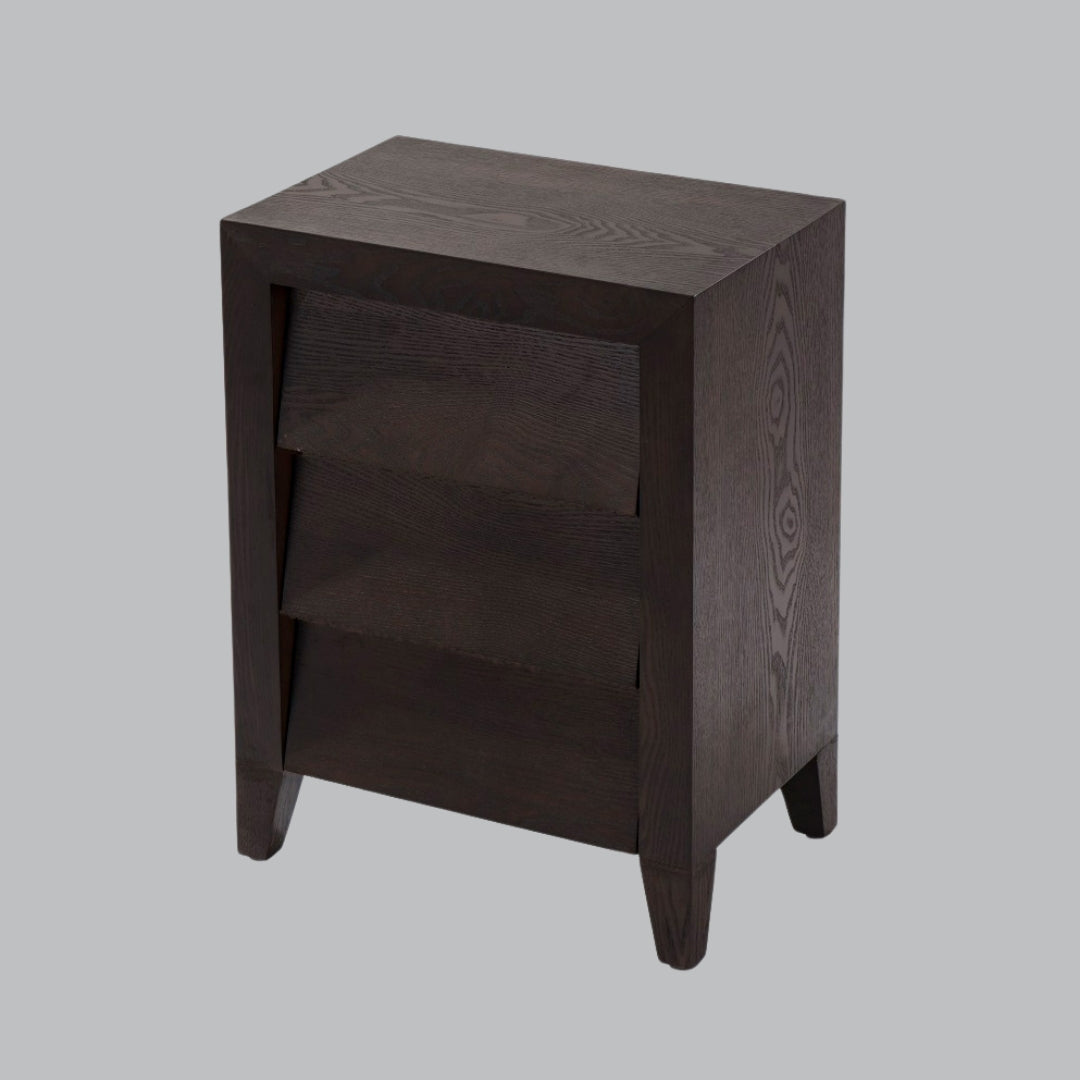 Cote Modern Wood 3 Drawer Bedside Table