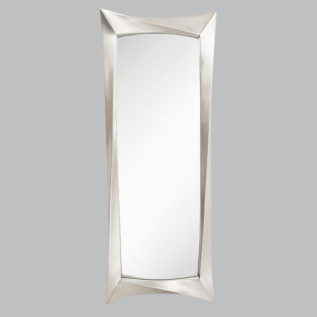 Jane Silver Leaf Geometric Wall Mirror