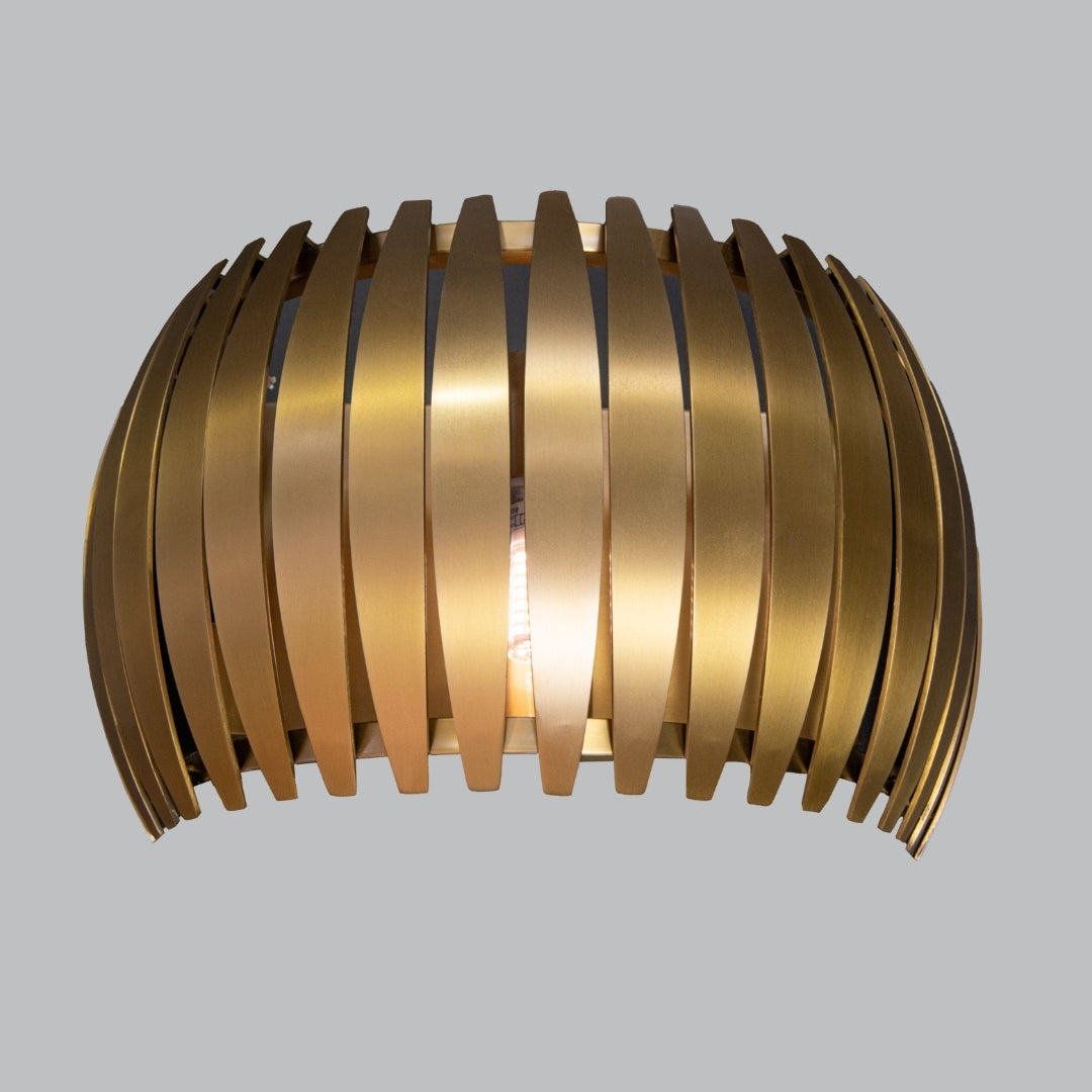 Klyne Brushed Metal Curved IP65 Wall Lamp