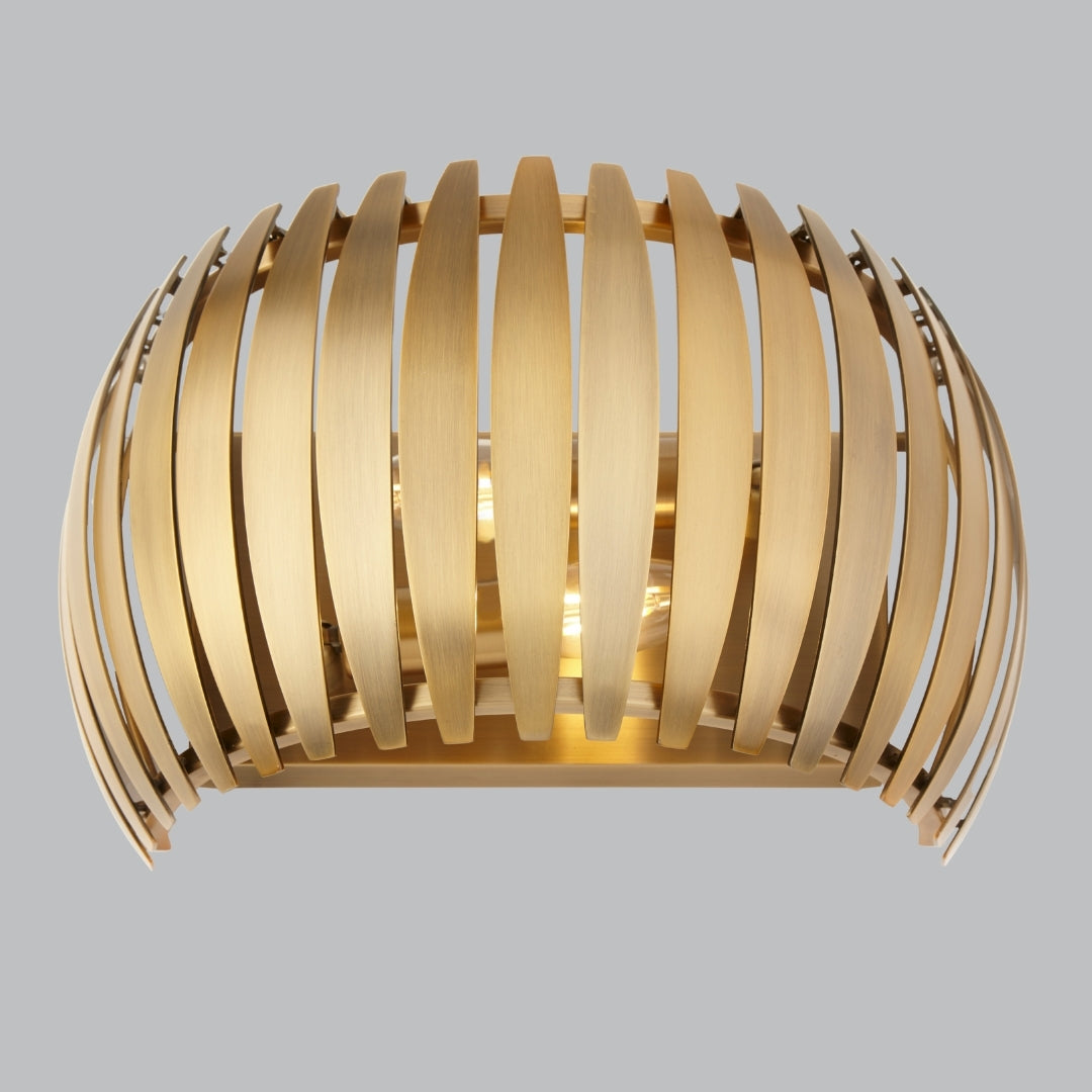Klyne Brushed Metal Curved Wall Lamp