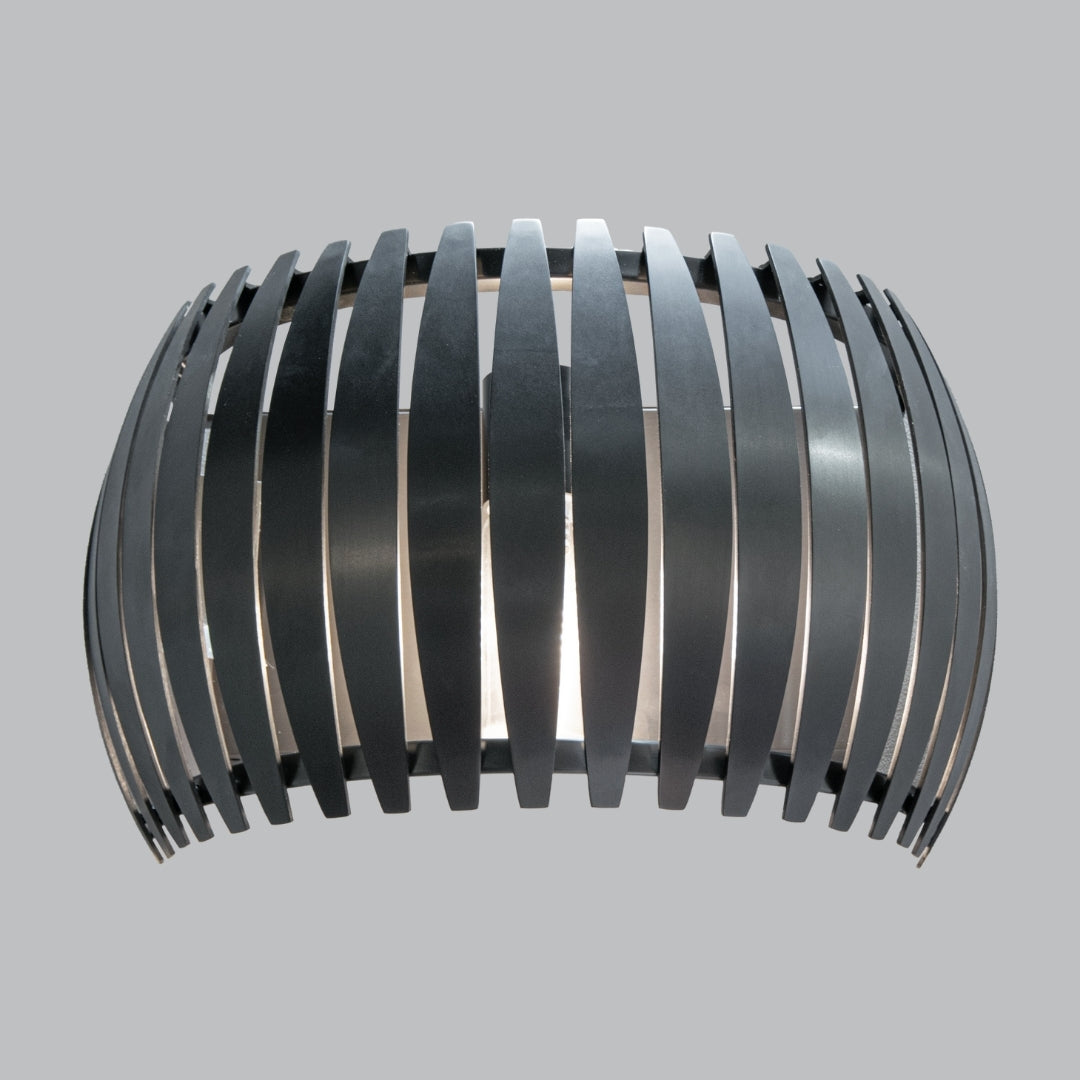 Klyne Brushed Metal Curved IP65 Wall Lamp