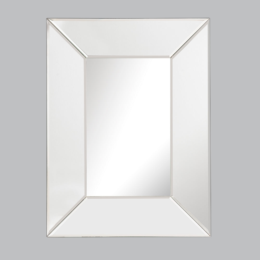 Vetra Silver Square Small Wall Mirror