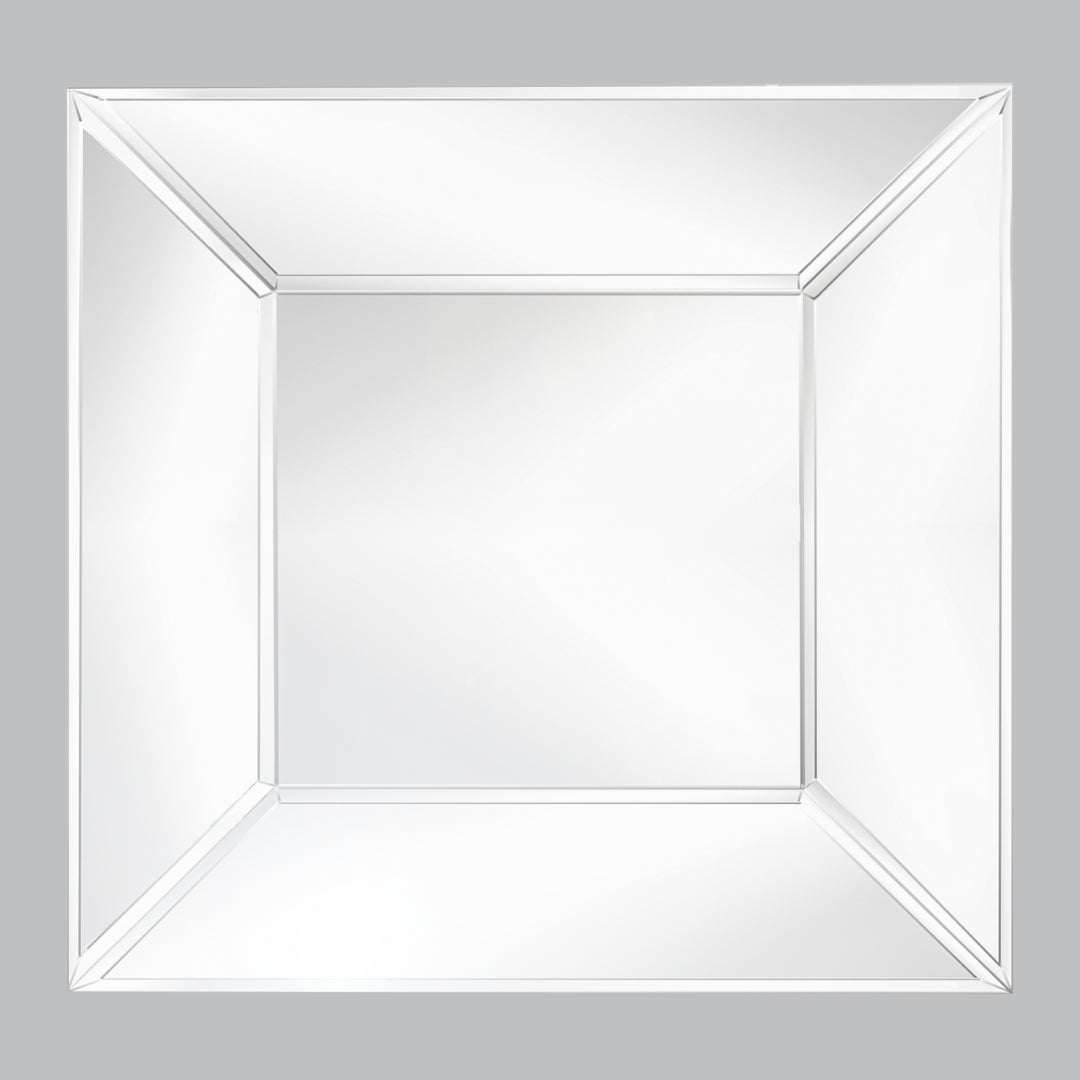 Vetra Silver Square Wall Mirror