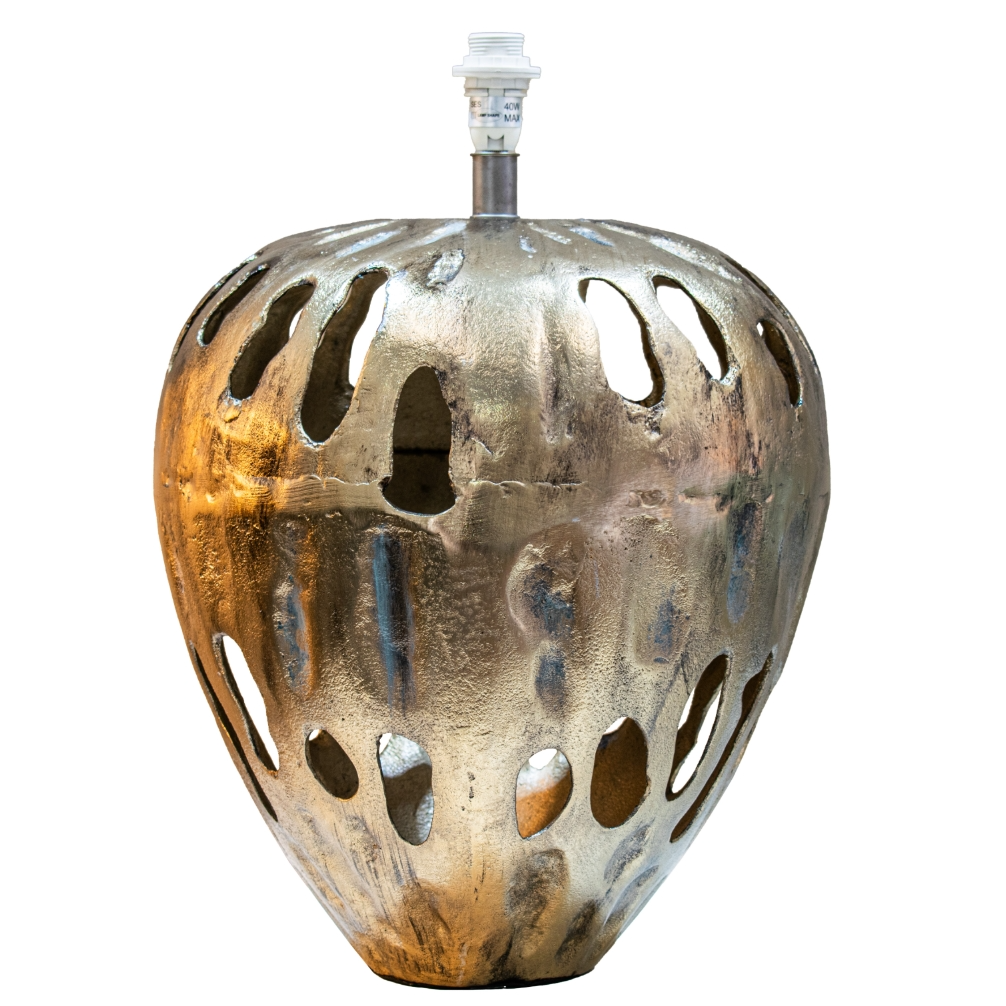 Duvon Sculpted Brushed Bronze Table Lamp