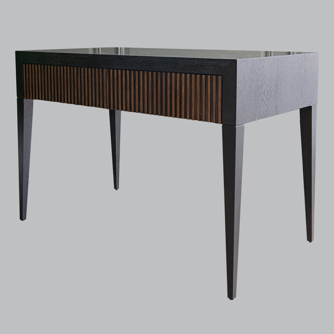 Korin Black and Chocolate Wood Grain Desk