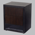 Korin Wood Grain 2 Drawer Side Table