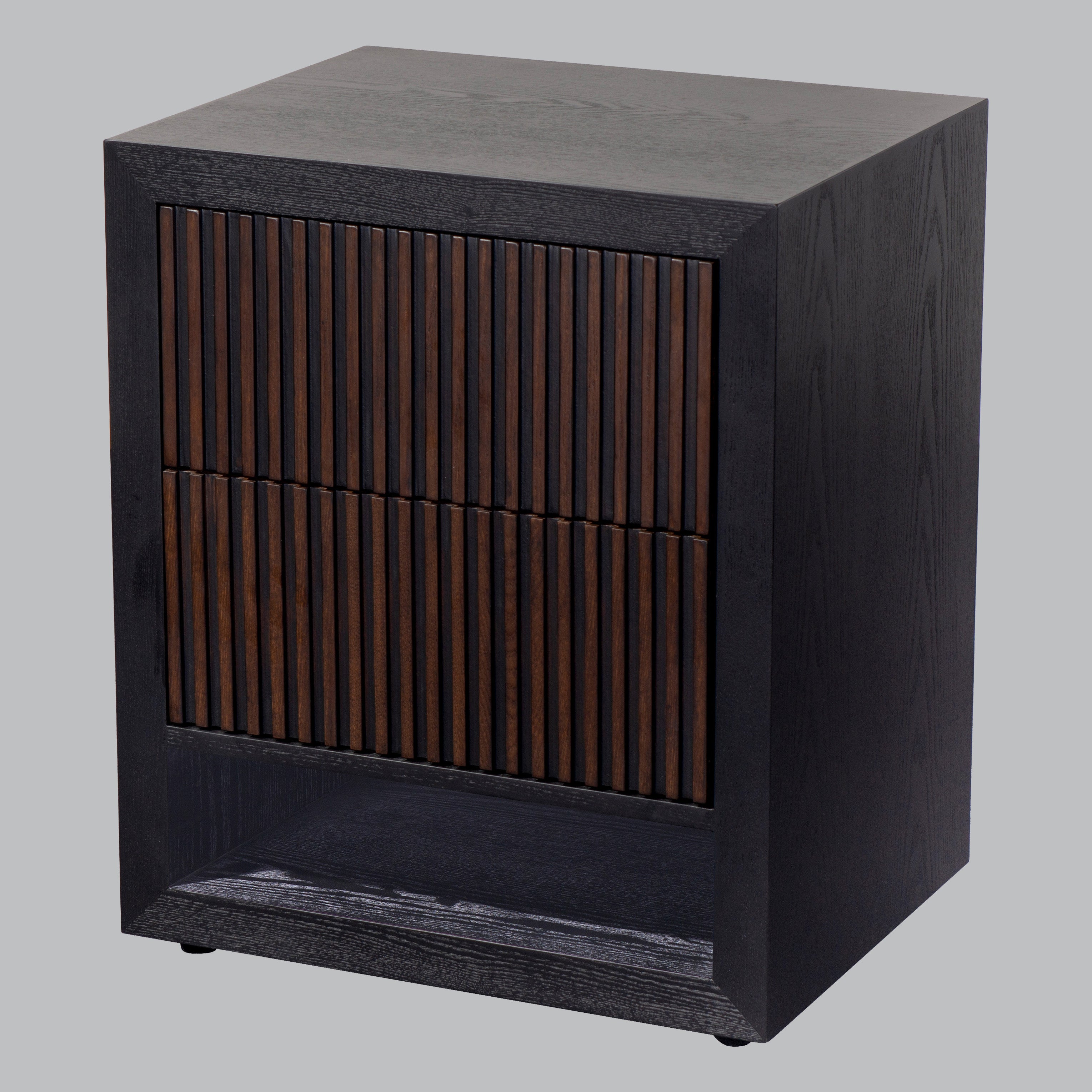 Korin Wood Grain 2 Drawer Side Table