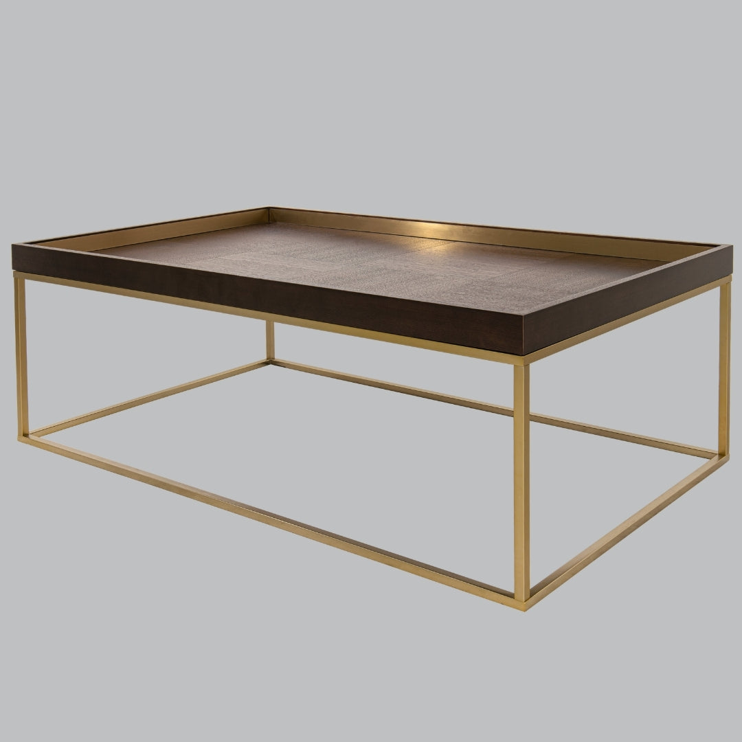 Lira Chocolate and Champagne Finish Coffee Table