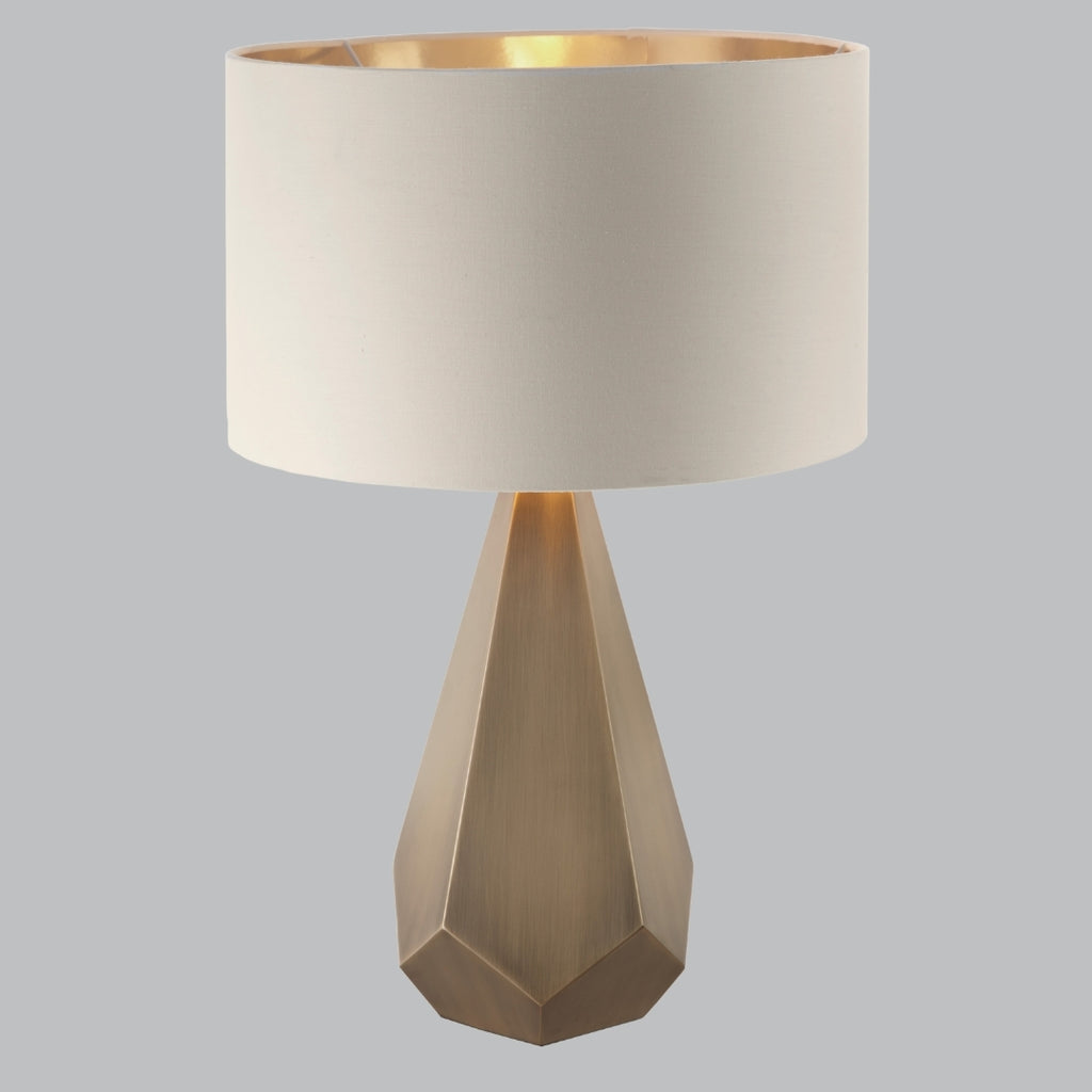 Carson Metal Tapered Table Lamp with Soft Latte Shade
