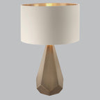 Carson Metal Tapered Table Lamp with Soft Latte Shade