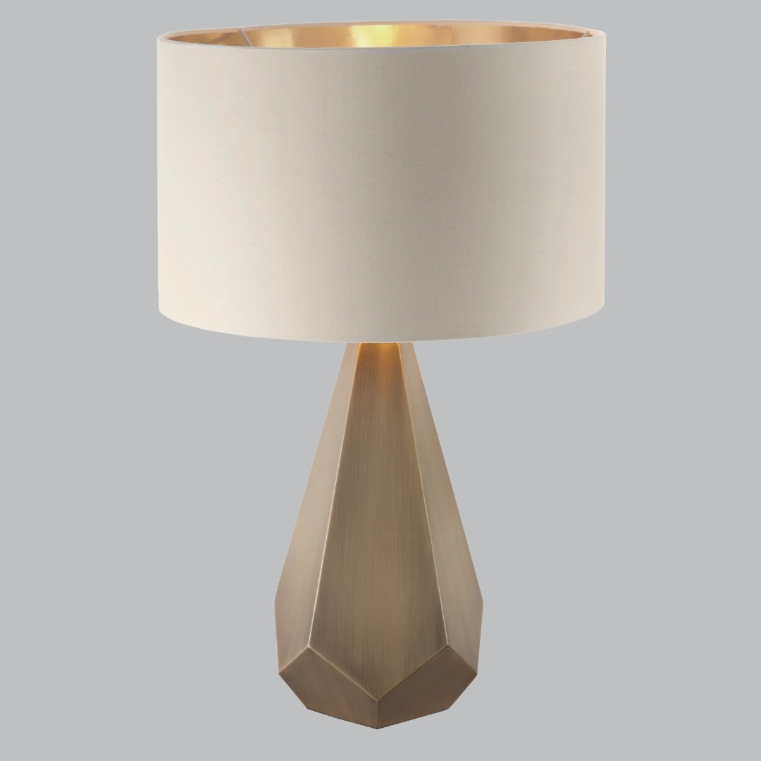 Carson Metal Tapered Table Lamp with Soft Latte Shade