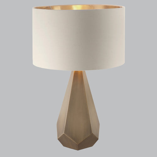 Carson Metal Tapered Table Lamp with Soft Latte Shade