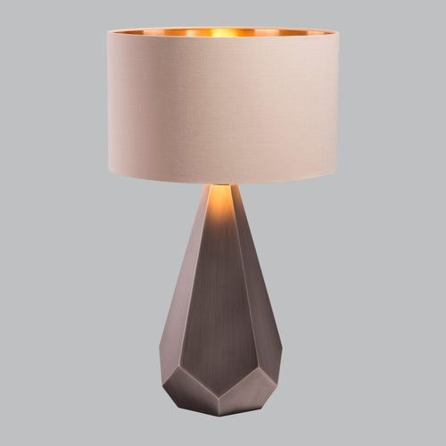 Carson Metal Tapered Table Lamp with Soft Latte Shade