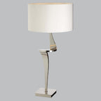 Levon Metal Swirl Table Lamp with Fabric Shade