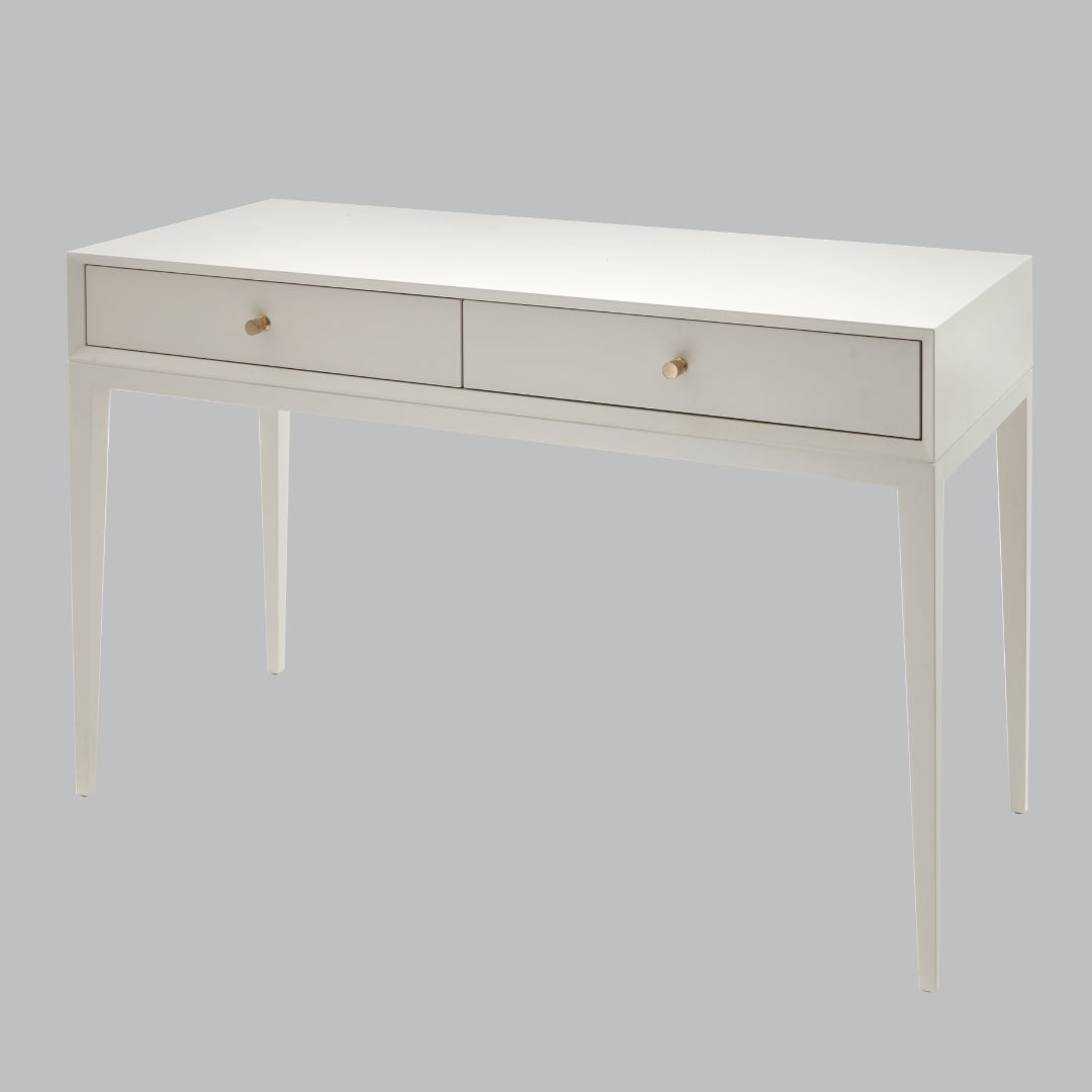 Rhea White and Brass Dressing Table