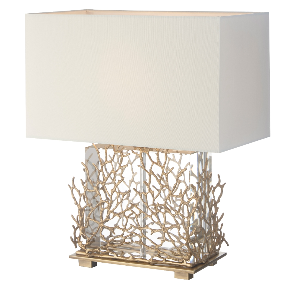 Vale Natural Form Antique Brass Table Lamp