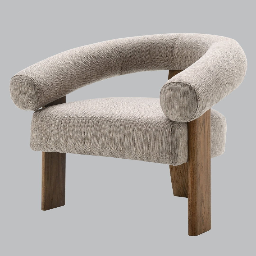 Omar Taupe and Ash Arm Chair