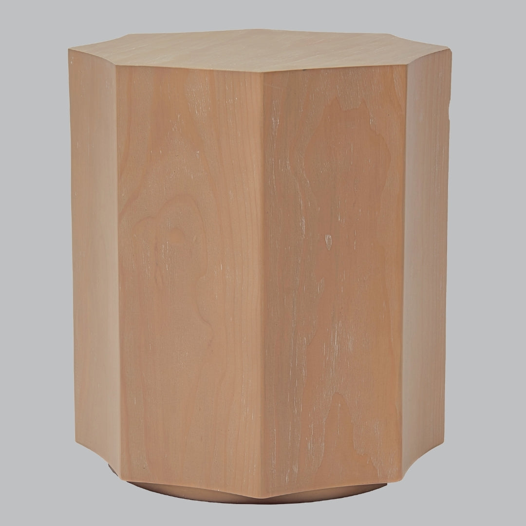 Mavi Brown Pine Wood Side Table