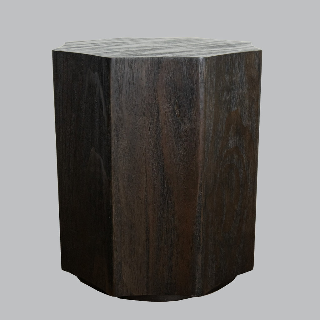 Mavi Brown Pine Wood Side Table